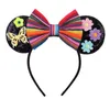 Accessori per capelli 2022 Shiny Mouse Ears Fascia per capelli Natale 5 "Bow Hairband Bambini Ragazza Donna Paillettes Party Festival Mujer