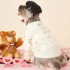 Sweter odzieżowy dla małych psów luksusowa gaza gazy haftowe ciepłe ubrania zimowe szczeniaki