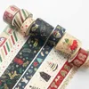 8pcs Merry Christmas Washi Tapes Set Gold Foil Paper Adhesive Masking Tape Stickers for Diary Album Decoration A7193