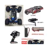 Electric/RC Car Professional ADT 80KM/H Alloy Frame RC Brushless Toys 4WD av High Speed ​​Monster Truck 200m Broms 110 Model Toy 22011 DHXIA