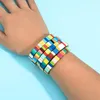 Charm Bracelets ZMZY Arrival Stacked Rainbow Jewelry Wholesale Esmalte Tile Bead Bracelet Fashion Custom Frisado Para Mulheres