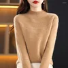 Women's Sweaters Half Turtleneck Sweater Women's First-Line Ready-To-Wear Pure Wool Bottoming Shirt Autumn And Winter Pullover Hollow