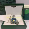 2 F￤rg i originalbox n Factory 904L Steel 116400GV Watches Mens 40mm ETA 2813 Movement Blue Green Black Dial 116400 Noobf Autom281b