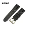 22mm 24mm man ny toppklass Black Diving Silicone Rubber Watch Bands Rem f￶r Panerai Bands295Z