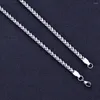 Łańcuchy 316L Tytanium Stalowa stal 4 mm przednie i tylne naszyjnik Modna Długość biżuterii męskiej 50/60/70 cm Drop