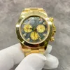 manuale dell'orologio da polso Orologi Moissanite orologio ghiacciato orologio. 40 mm Verde zaffiro rotondo rolec fibbia pieghevole da uomo di lusso relogio natale m126600 automatico