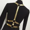Cinture Imbracatura da donna Reggiseno Body Crop Top Regola Gabbia Oro Argento Pelle Pu Calza sexy Goth Harajuku Accessori per cintura