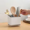 Bottiglie di stoccaggio Gabbia per bacchette Multifunzione Portaposate da cucina Scarico per supporto Risparmia spazio Supporto per organizer