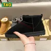 Fashion Australia Classic Ultra Mini Platform Boots Tazz Suede Slipper Women Snow Boot Designer Slippers Chestnut Charcoal Brown Sheepskin2023