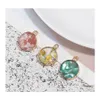 Charms Fashion Resin Stone Pendant Charm Natural Shell Paper Sequins With Gold Plated For Diy Jewelry Making Bracelet Necklace Drop Ot48B