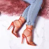 Footwear Heels 11.5CM Cross-tied Strap High Fine Ankle Summer Sandals 2020 Female Sexy Shoes Women Party T230208 141