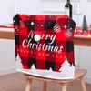 Stuhlhussen 1PC Jahr Santa Claus Hut Abdeckung Weihnachtsdekorationen für Heimtisch Ornamente Navidad Noel Weihnachtsgeschenke
