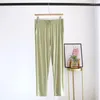 Damska odzież sutowa 2022 Kobiety stały kolor wygodny oddychający bawełniany bawełniany spodnie domowe luźne piżamę elastyczne talia snu zużycie