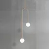 Lâmpadas pendentes Pós -modernas Luzes de vidro LED Iluminação da sala de estar da sala de casa Decoração suspensa Luminária de luminárias de loft Lustre