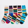 Men's Socks Men Happy Geometric Plaid Dot Stripe Pattern Funny Crew Casual Warm Cotton Unisex Long Gift For