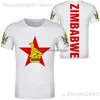 Heren T-shirts Zimbabwe T-shirt Diy Custom Naam Nummer Zwe Tshirt Natie Vlag Zw Country College Yezimbabwe Zimbabwaanse Po Tekst Doek Dhvw6