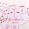 Leuke kawaii roze varken creatief memo kussen kleverige noten notebook stationery post noot paper stickers kantoor schoolbenodigdheden