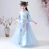 Vêtements ethniques Han Fu Style chinois broderie fleur fille robe pour la fête de mariage robes d'anniversaire pour assister à la première