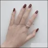 Bandringen 925 Sterling Sier Finger Ring For Women Vintage verstelbare verloving teen Fine Party Sieraden YMR415 Drop levering otgwj