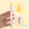 6 pièces Double tête stylos fluorescents ensemble deux couleurs surligneur Spot Liner marqueur dessin bureau école A7257