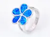 Cluster anneaux en gros mode de vente au détail fin / feu blanc opale 925 bijoux sterling sliver for women ral152503
