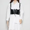 ベルト2022パンクストラップガードンファッション女性ワイドベルト装飾シャツドレスPUレザー包帯ベストハーネス