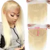 13x6 Tranparent HD Lace Frontal 613# Blonde Brazilian Straight Human Hair Closure Pre Plucked With Baby Hair