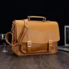 Men's Genuine Cowhide Leather Handbag Briefcases Laptop Crossbody Shoulder Bag Luxury Satchel Messenger Business Bags For Men309C