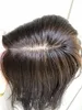 Görünmez ipek cilt tabanı insan saçı toppers Saçları olan kadınlar için saç parçaları Avrupa bakire cllp topper 15x16cm 6x6 "Doğal kahverengi siyah kıllar parçası