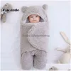 Schlafsäcke Baby Slee Bag Trasoft Fluffy Fleece Born Empfangsdecke Säugling Jungen Mädchen Clothesslee Kindergarten Wrap Swaddle 29 Drop DHS9Q