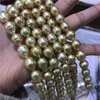 Chains 9-12mm Big Size Natural Real Baroque Southsea Gold Golden Color Pearl Necklace Tahiti Strand String 38cm Long