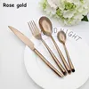 Geschirr Sets Galvanisieren Bunte Steak Messer Edelstahl Besteck Set Hochzeit Salat Gabel Western Kuchen Scoop Abendessen Werkzeuge