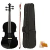 44 Full Size Acoustic Violin Fiddle Black with Case Bow Rosin1474384