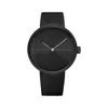 Zegarek na rękę minimalistyczne męskie zegarki modowe proste mężczyzn biznesowy zespół skórzany kwarc Waterproof Watch Relogio Masculino