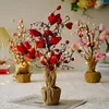 Decorative Flowers Attractive Charming Simulation Tulip Bouquet Decoration With Light Unique Fake Flower Realistic Looking For Festival