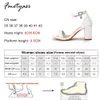 Heels Women's Sandals 2024 Bride Wedding Summer Shoes Rhinestone Blue Pearl Flowers Ankle Buckle Block Heel Ladies Pumps T221209 699