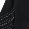 Женские блузки zatrhmbm Женщины 2022 Осенняя мода искусственная драгоценная акка