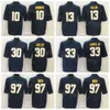 Calcio da uomo 13 Keenan Allen Jersey 30 Austin Ekeler 10 Justin Herbert 97 Joey Bosa 33 Derwin James JR Navy Blue White Purple Team Vapor Color Rush Per gli appassionati di sport Cucito