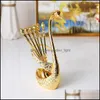 Dinnerware Sets Cygnus Alloy Creative Fruit Fork Tableware Table Chopsticks Spoon Storage Rack Restaurant El Western Arrangement Dro Dhu21