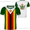 Camisetas masculinas Zimbabwe T Shirt Diy Custom Name Number Zwe Tshirt Nation Flag Zw Country College Yezimbabwe Zimbabwean Po Text Cloth Dhvw6
