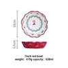 Bowls Eramic Cherry Bowl Fruit Salad Heart Round Shape Breakfast Rice Tableware For Kids Cutlery Dessert Noodles