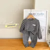 Clothing Sets Boutique Baby Boy Clothes Autumn Sleepwear Fashion Striped Toddler Outfits Kids Long Sleeve Underwear Set Children