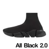 Paris Designer Casual Sock Buty komfortowe oddychanie mężczyzn Platforma Platforma Hommes Trainer Czarny brokatowy dzianinowy trampowiec spacery 36-47 EUR