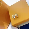 Luxe merk designer hoge kwaliteit goud en zilver dubbele kleur hoepel oorbellen dames039s feest bruidspaar cadeau sieraden 925 s4719677