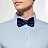 Bow Ties 2022 Fashion Men's For Wedding Luxury Formal Navy Blue Bowtie Club Bankett Anniversary Futterfly Tie med presentförpackning