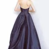 Party Dresses Blue Sexy Sweetheart Evening Dress Backless dragkedja upp b￤ltet Handgjorda blommor Robes de Cocktai Aline Satin Floor Length 2023