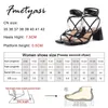 Sandalen 2022 Zomer Vrouwen Sandalen Hakken Lace Up Square teen Block Hakken Sexy blauwe zwarte gladiator Enkle -riem hakken voor vrouwen T221209