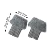 Knee Pads Womens Knitted Boot Cuffs Fur Knit Warm Socks Shoes Set Cover Crochet Fashion Winter