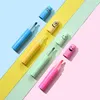 4pcs Mini Lipstick Highlighter Pens Set Portable Fluorescent Color Marker Spot Liner Office School A6356