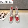 av Crystal Full Version Transparent koreanska sandaler Bottom Lace Casual Platform Shoes Studenter Fashion Rain Boots T221209 897